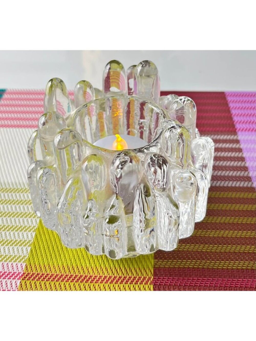 VTG Kosta Boda Göran Wärff Polar Ice Votive Holder